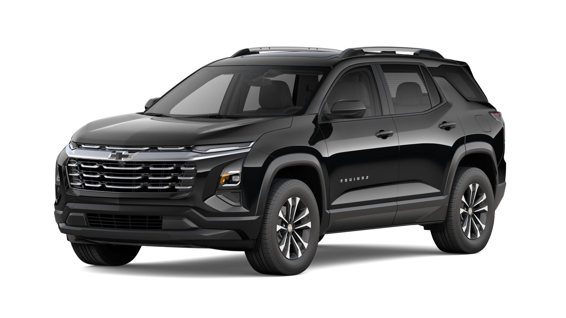 2027 Chevrolet Equinox AWD LT in Mosaic Black Metallic — front three-quarter view