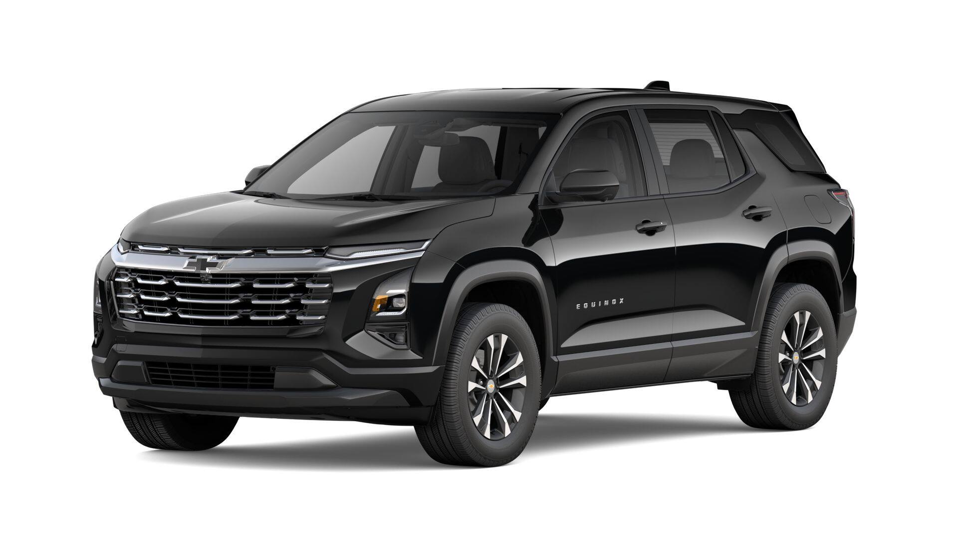 2027 Chevrolet Equinox LT in Mosaic Black Metallic — front three-quarter view
