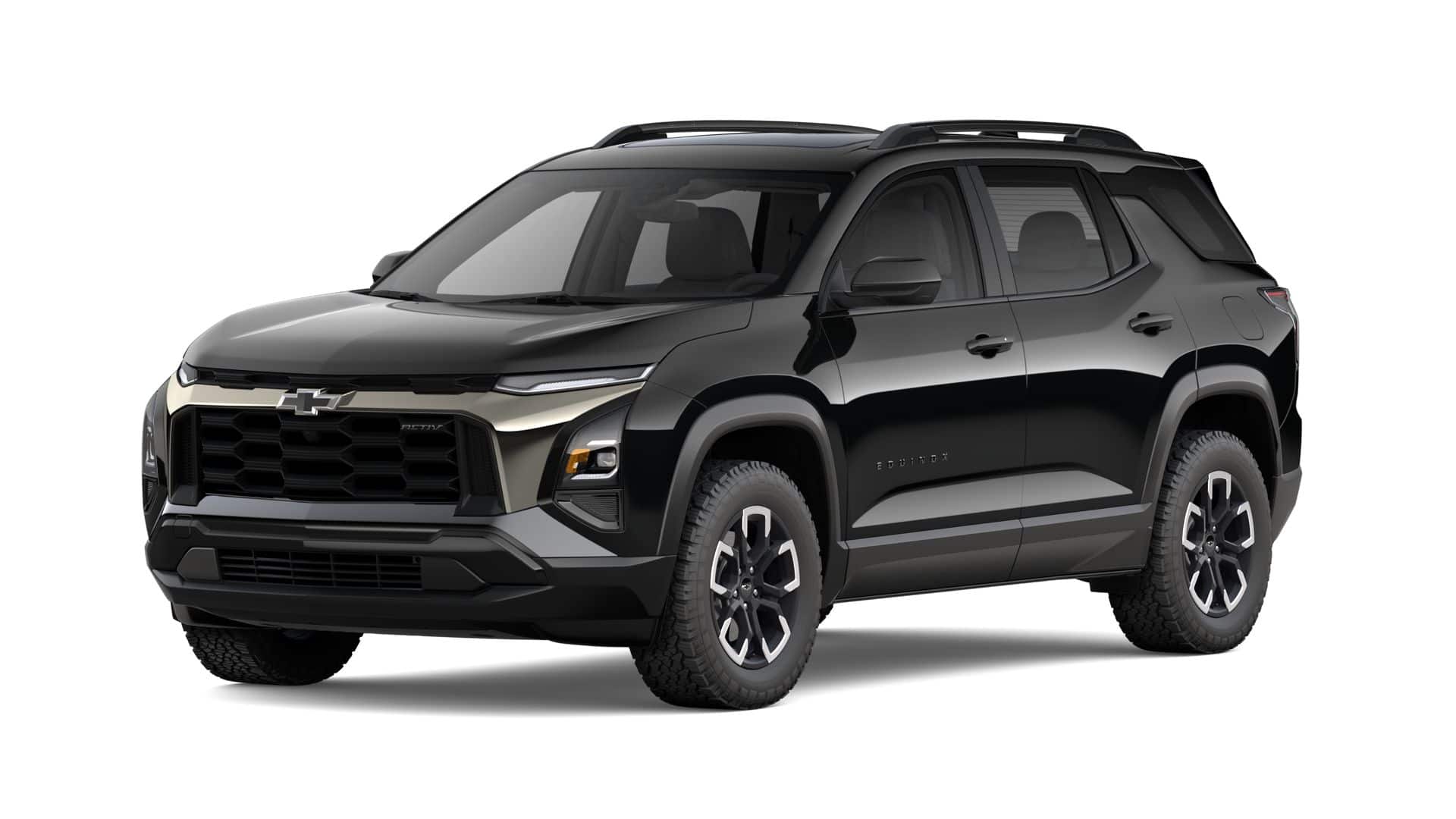 2027 Chevrolet Equinox AWD ACTIV in Mosaic Black Metallic — front three-quarter view
