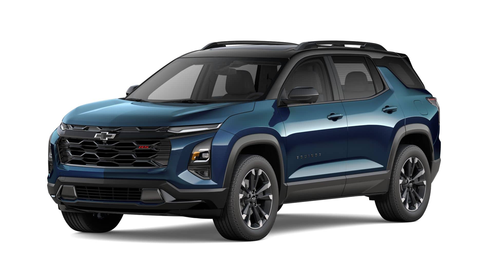 2027 Chevrolet Equinox AWD RS in Lakeshore Blue Metallic — front three-quarter view