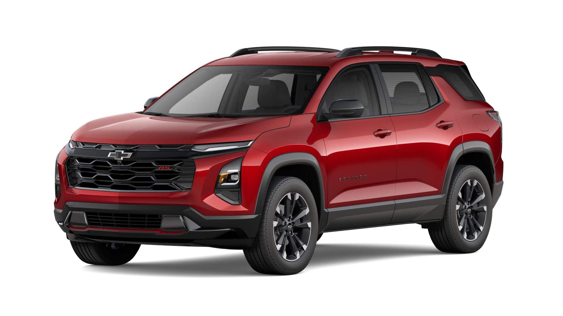 2027 Chevrolet Equinox RS in Radiant Red Tintcoat — front three-quarter view