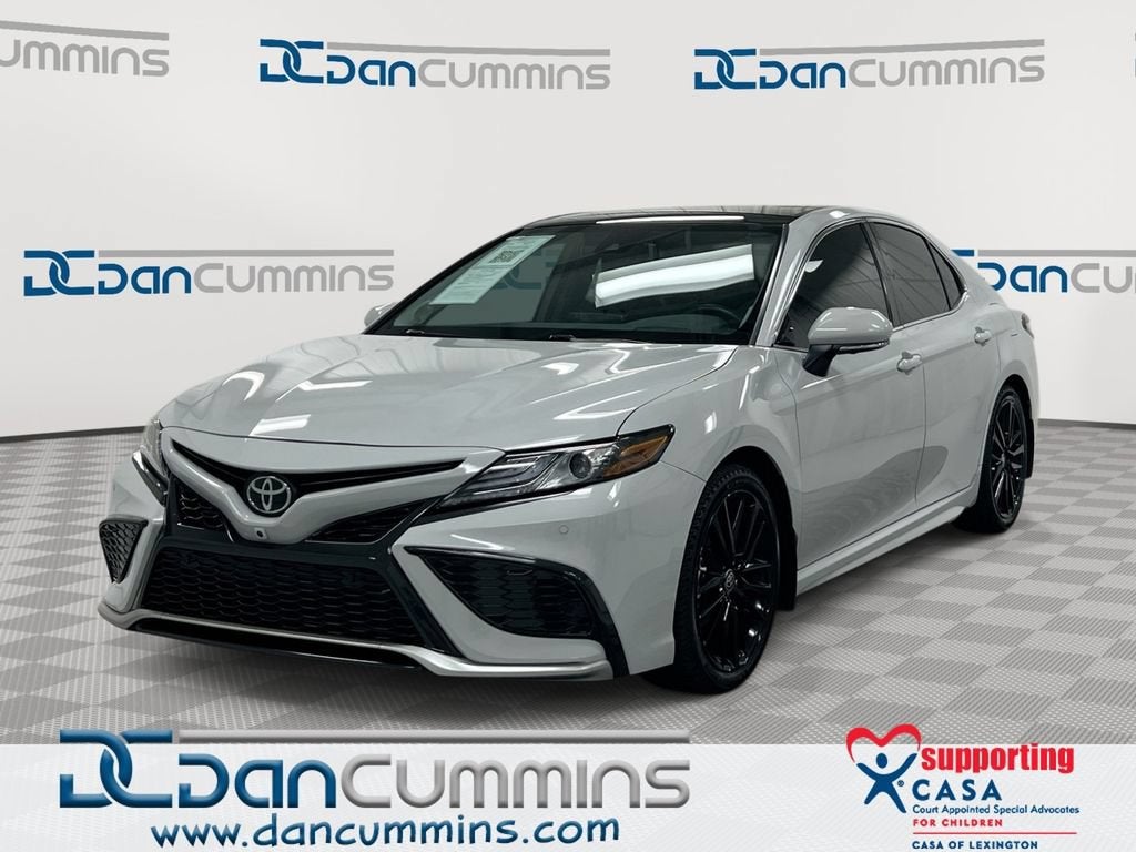 2023 Toyota Camry XSE in White — front three-quarter view