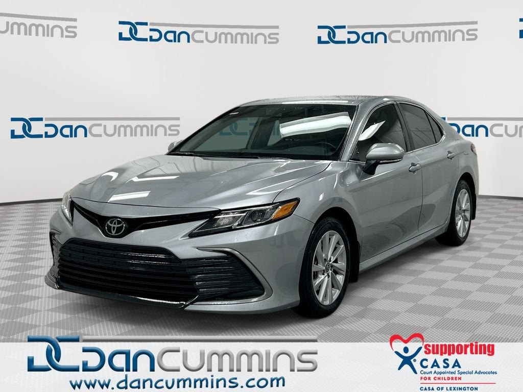 2024 Toyota Camry LE in Silver — front three-quarter view