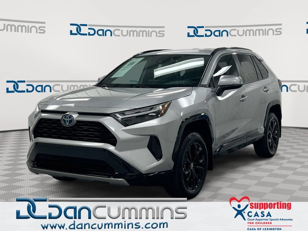 2024 Toyota RAV4 Hybrid SE in Silver — front three-quarter view