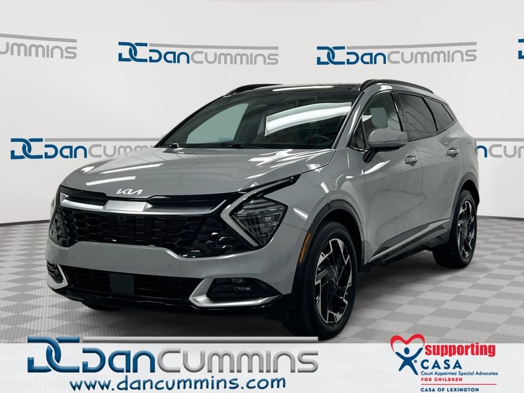 2023 Kia Sportage SX-Prestige in Gray — front three-quarter view