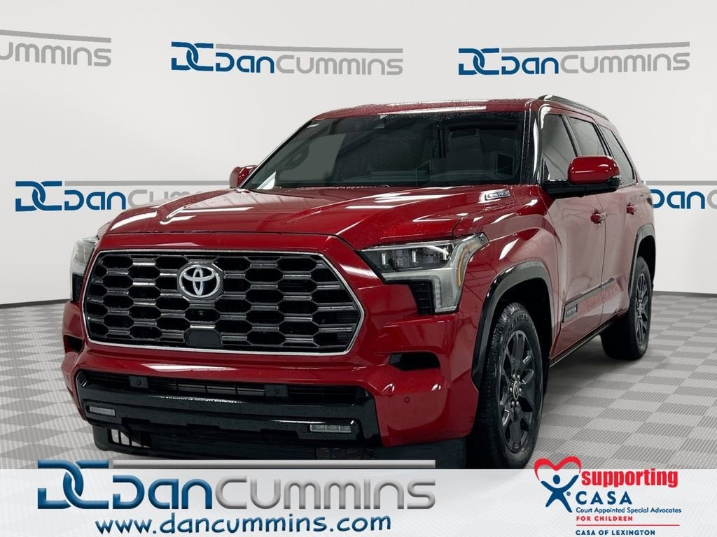 2023 Toyota Sequoia SR5 in Red — front three-quarter view