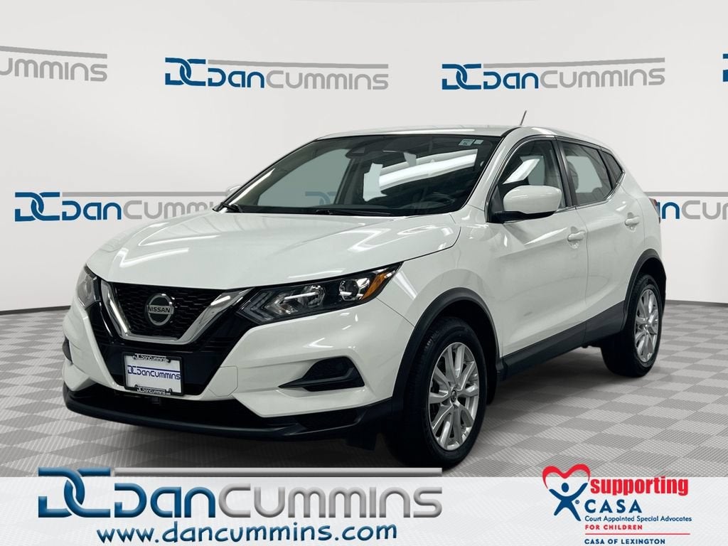 2022 Nissan Rogue Sport S in White — front three-quarter view