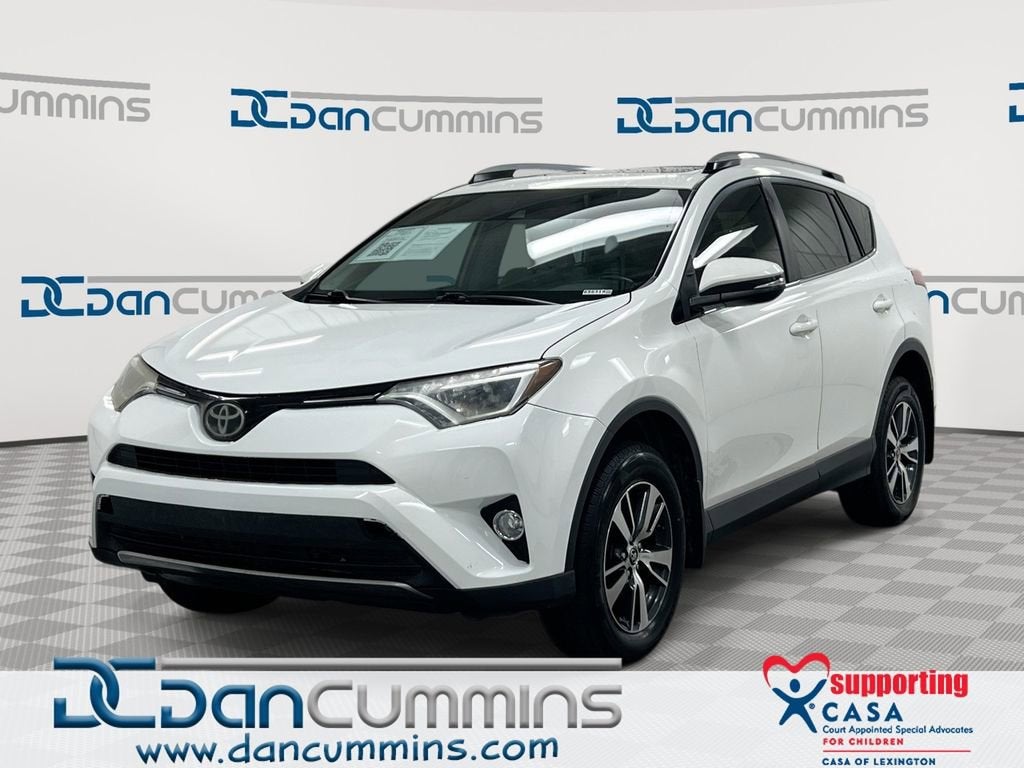 2017 Toyota RAV4 XLE in White — front three-quarter view