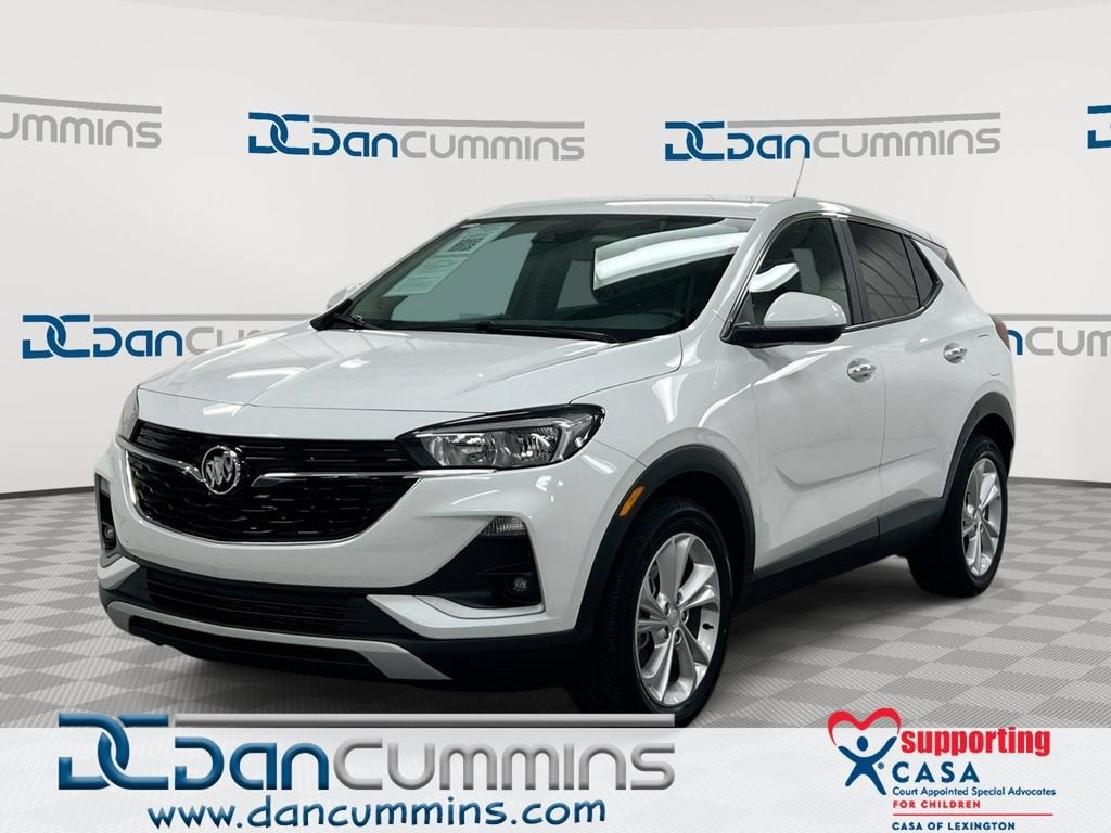 2023 Buick Encore GX Preferred in Summit White — front three-quarter view