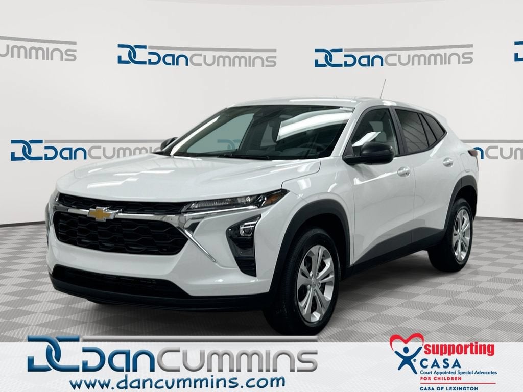 2026 Chevrolet Trax LS in Summit White — front three-quarter view