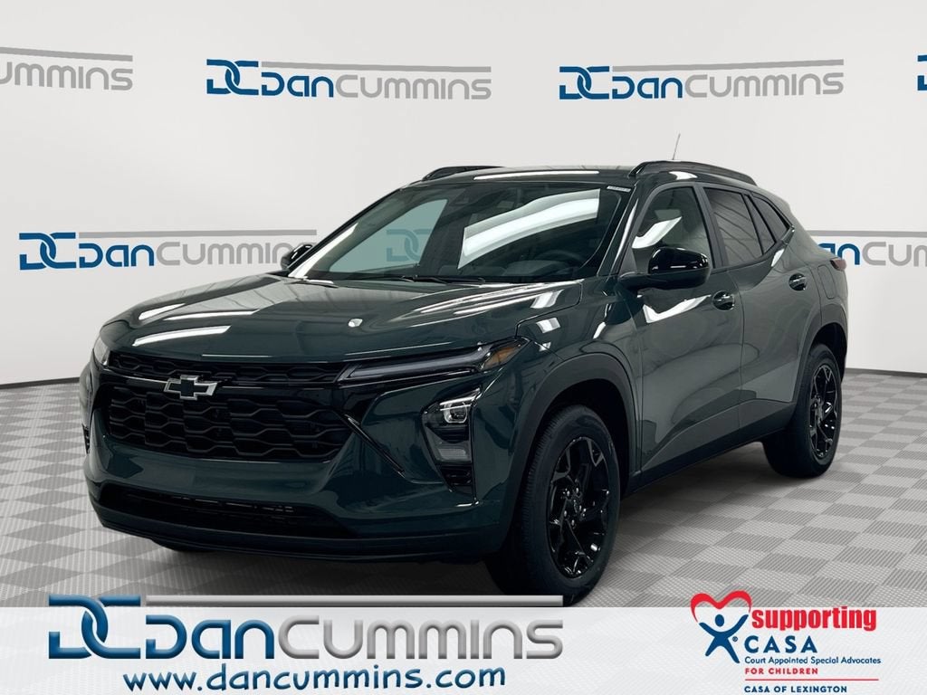 2026 Chevrolet Trax LT in Cypress Gray — front three-quarter view