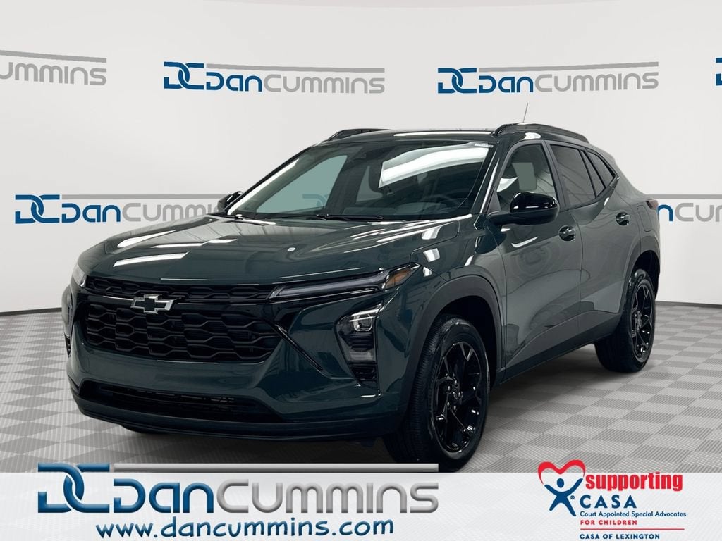 2026 Chevrolet Trax LT in Cypress Gray — front three-quarter view