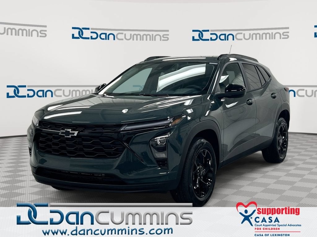 2026 Chevrolet Trax LT in Cypress Gray — front three-quarter view