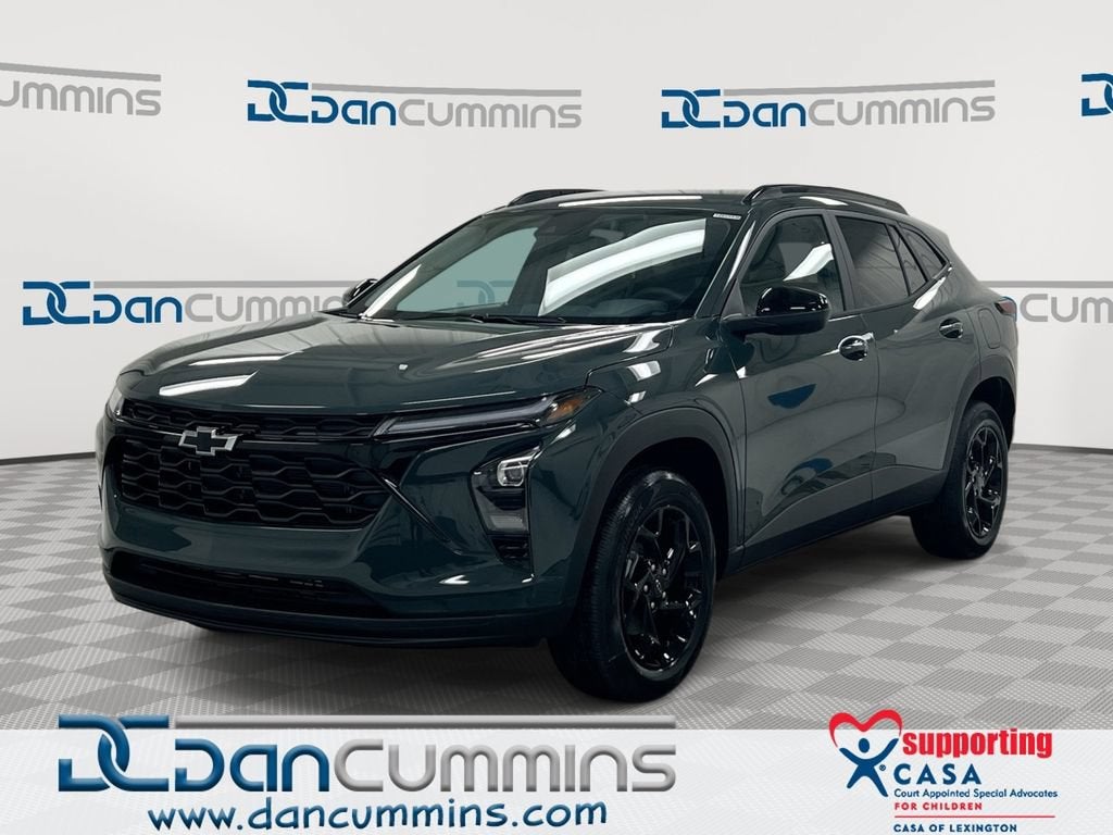 2026 Chevrolet Trax LT in Cypress Gray — front three-quarter view