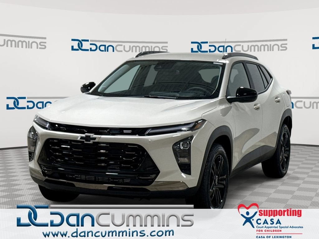 2026 Chevrolet Trax ACTIV in White Sands — front three-quarter view