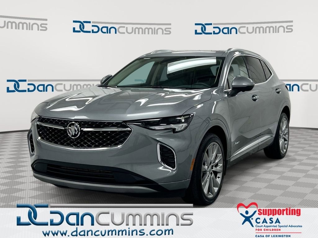 2023 Buick Envision Avenir in Moonstone Gray Metallic — front three-quarter view