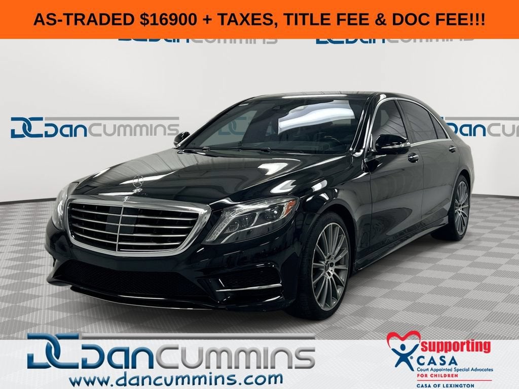 2016 Mercedes-Benz S-Class S 550 in Black — front three-quarter view