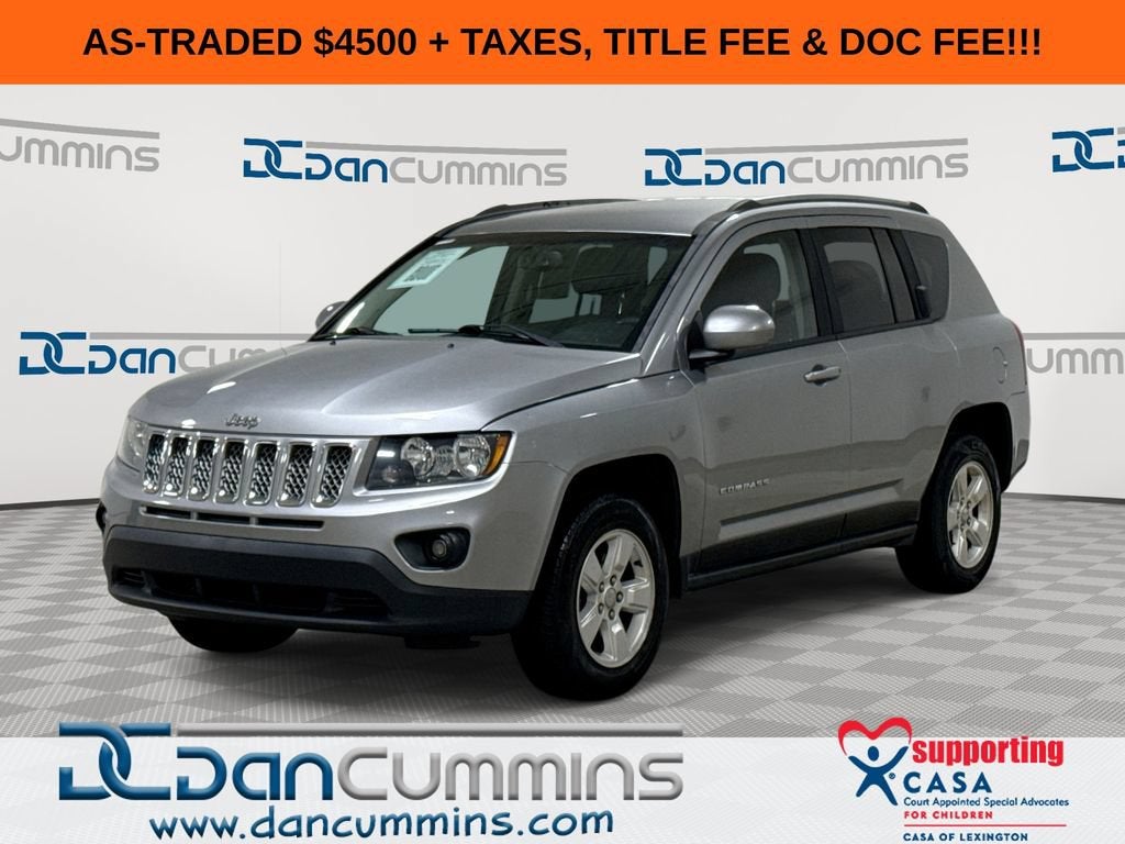 2016 Jeep Compass Latitude in Silver — front three-quarter view