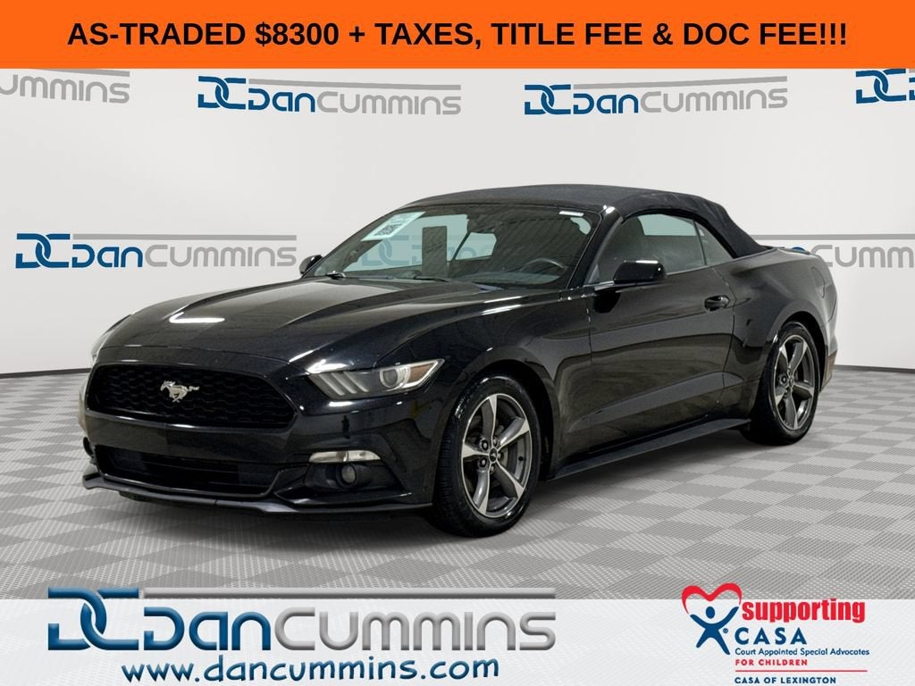 2016 Ford Mustang V6 in Black — front three-quarter view
