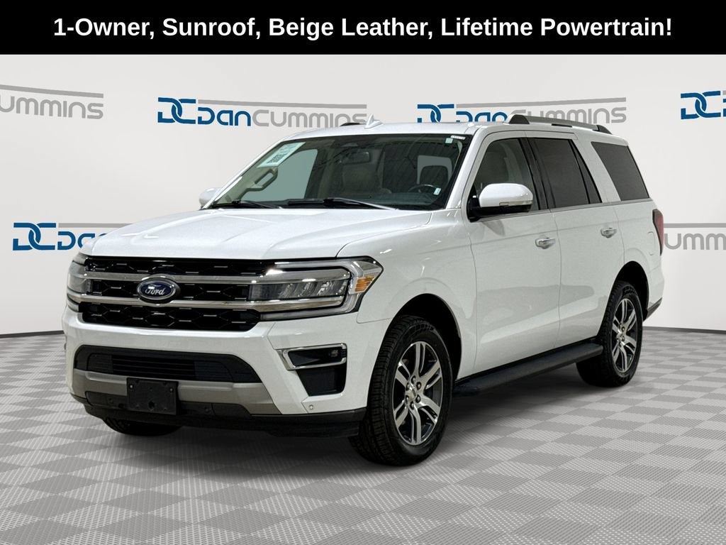2024 Ford Expedition Limited in White — front three-quarter view