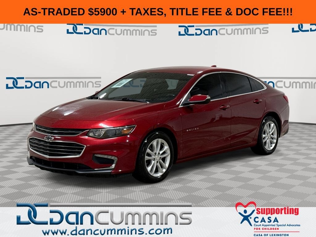2017 Chevrolet Malibu LT in Cajun Red Tintcoat — front three-quarter view