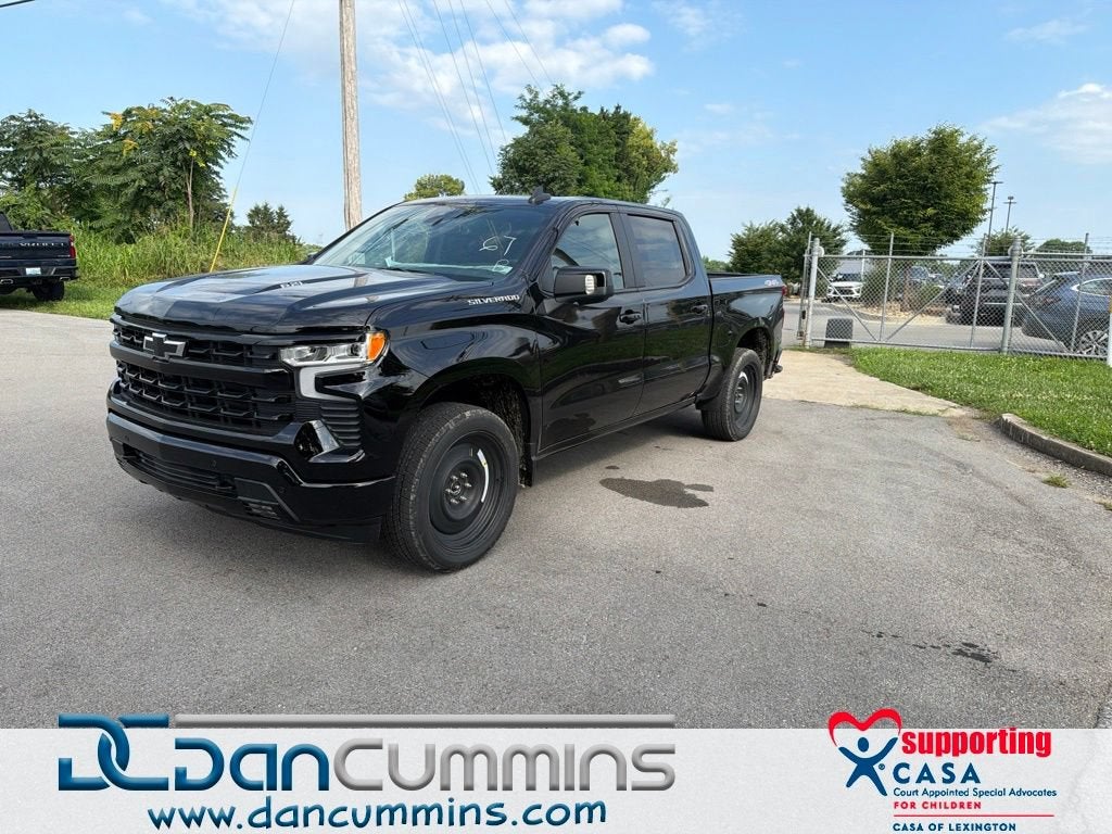 2026 Chevrolet Silverado 1500 RST in Black — front three-quarter view