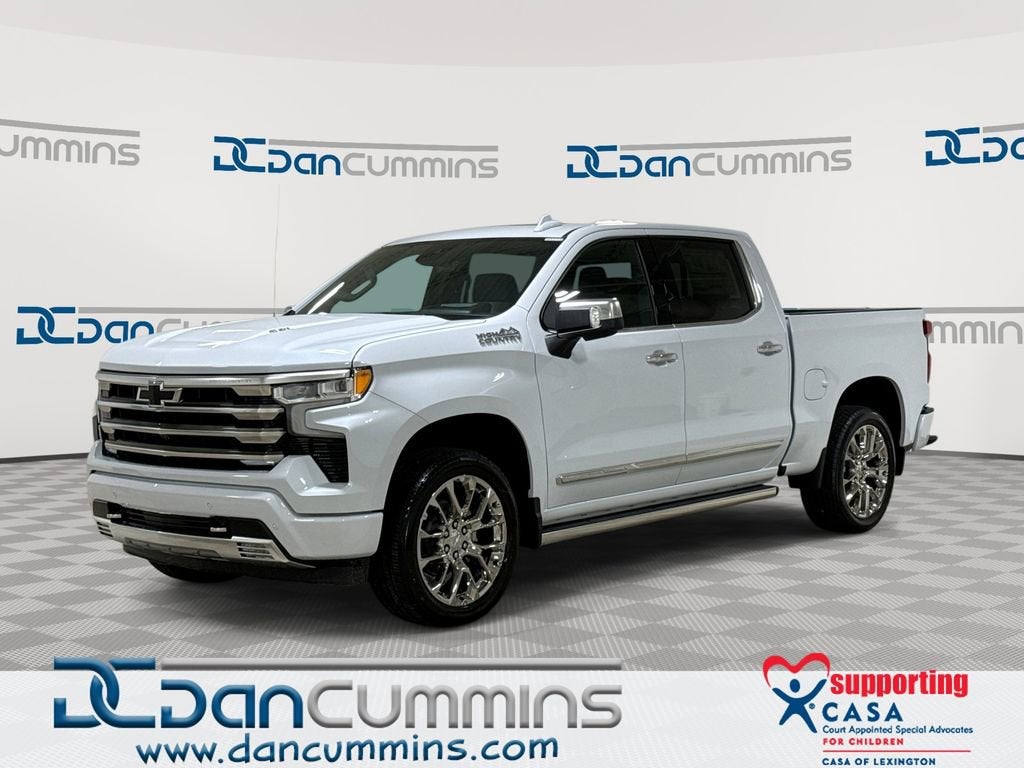 2026 Chevrolet Silverado 1500 High Country in Polar White Tricoat — front three-quarter view