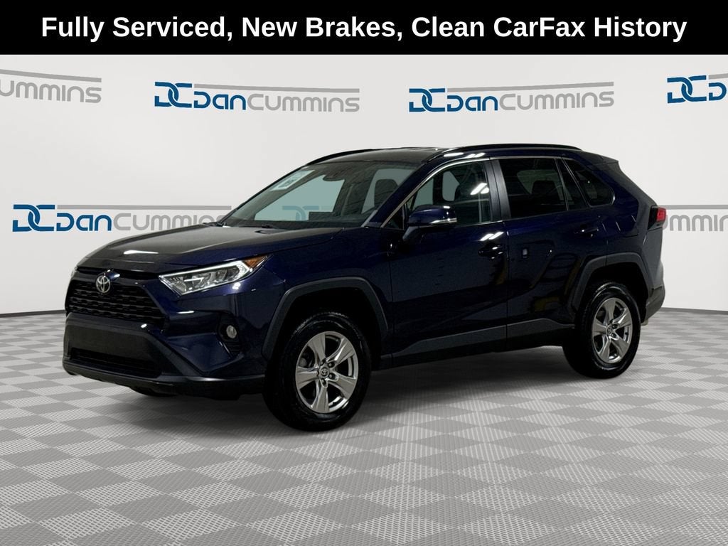2022 Toyota RAV4 XLE in Blue — front three-quarter view