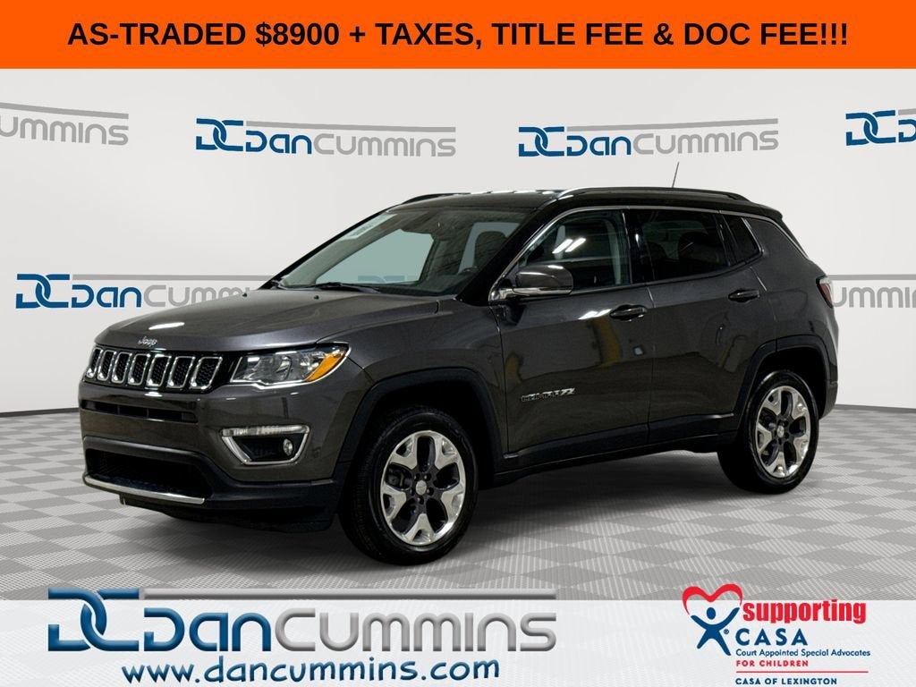 2020 Jeep Compass Limited in Grey — front three-quarter view