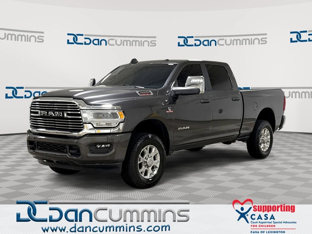 2024 RAM 2500 Laramie in Gray — front three-quarter view