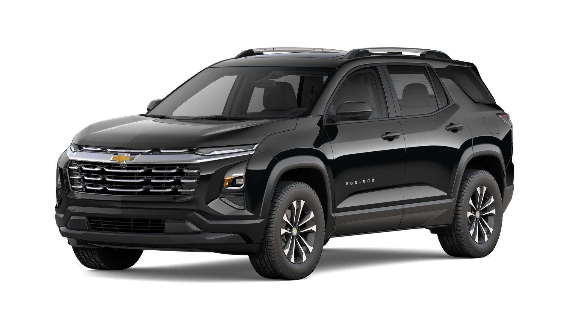 2027 Chevrolet Equinox LT in Mosaic Black Metallic — front three-quarter view