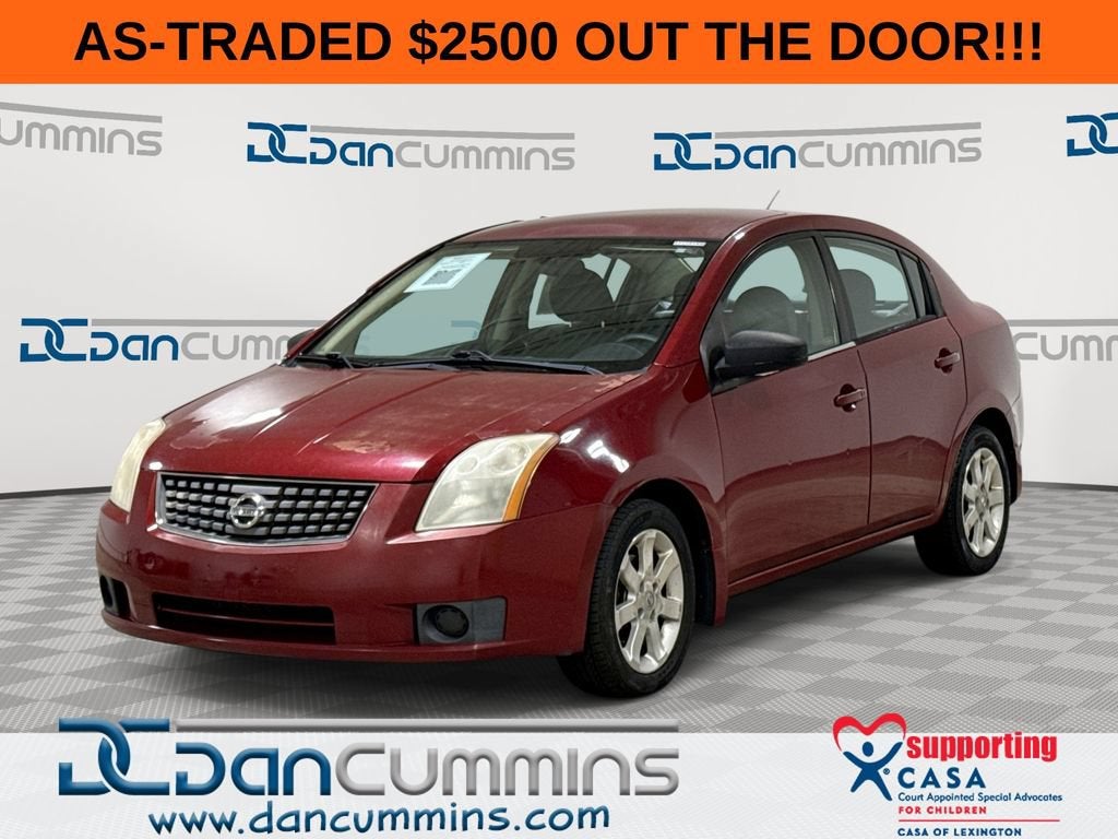 2007 Nissan Sentra 2.0 S in Red — front three-quarter view