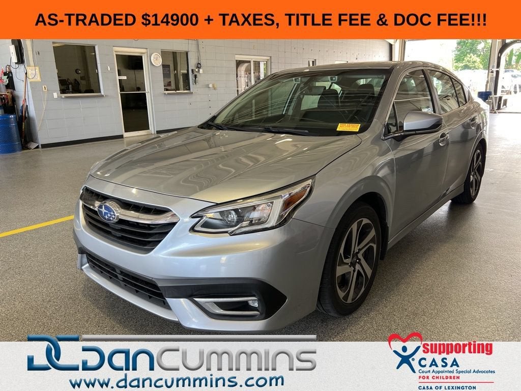 2021 Subaru Legacy Limited XT in Silver — front three-quarter view
