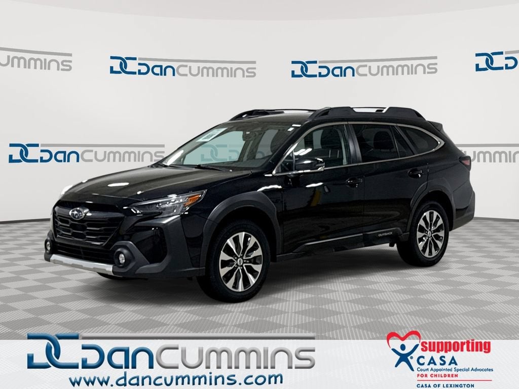 2023 Subaru Outback Limited in Black — front three-quarter view
