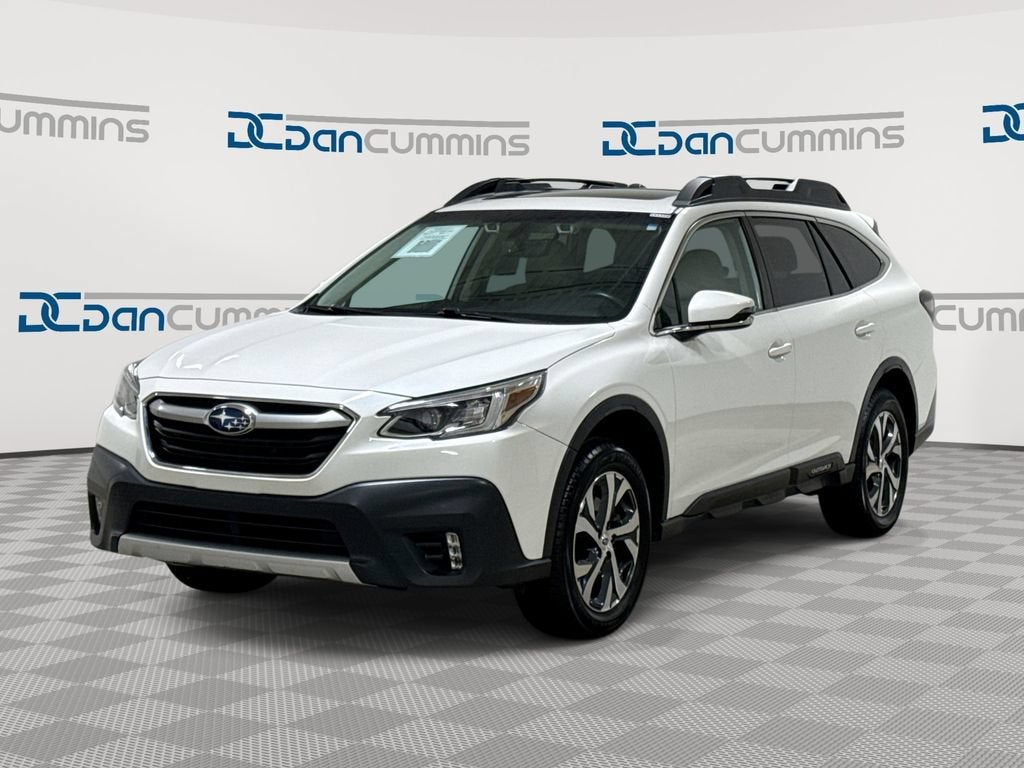 2022 Subaru Outback Limited in White — front three-quarter view