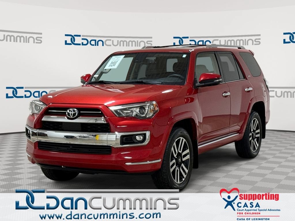 2022 Toyota 4Runner Limited in Red — front three-quarter view