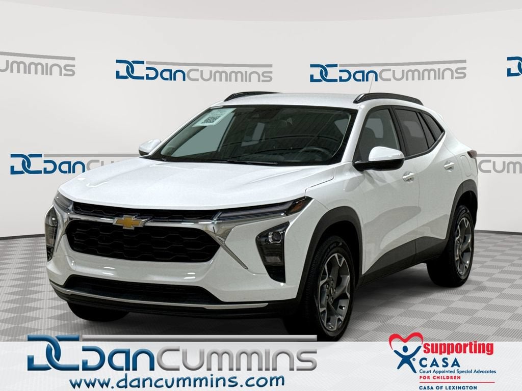 2024 Chevrolet Trax LT in Summit White — front three-quarter view