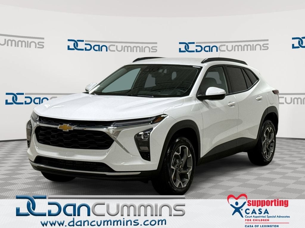 2026 Chevrolet Trax LT in Summit White — front three-quarter view
