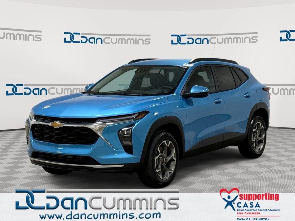 2026 Chevrolet Trax LT in Marina Blue Metallic — front three-quarter view