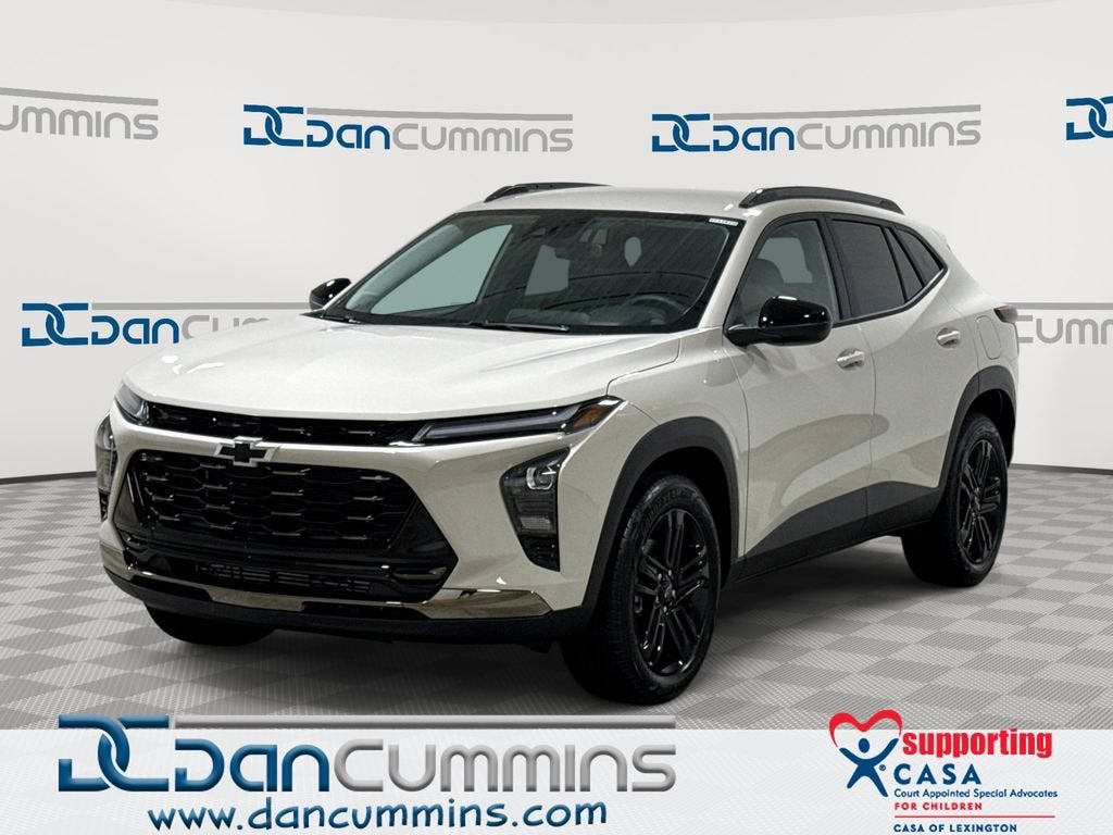 2026 Chevrolet Trax ACTIV in White Sands — front three-quarter view