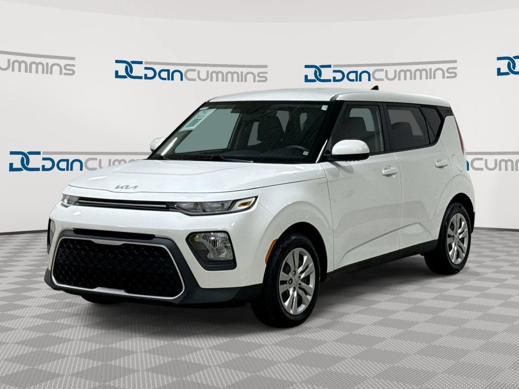 2022 Kia Soul LX in White — front three-quarter view