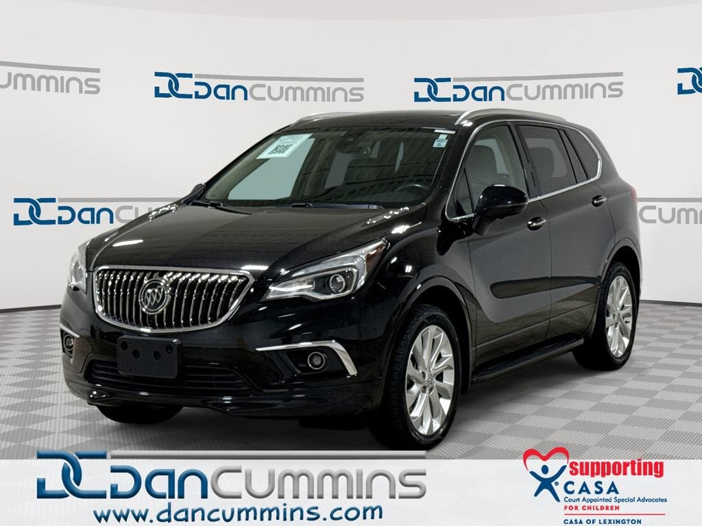 2017 Buick Envision Premium II in Ebony Twilight Metallic — front three-quarter view