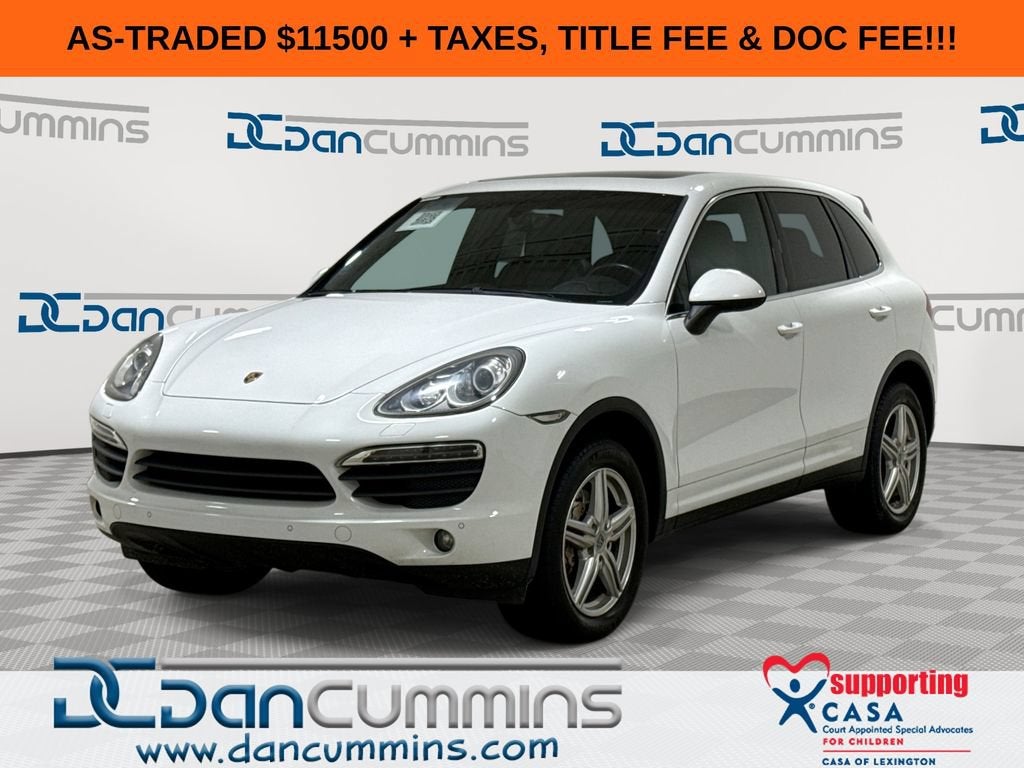 2013 Porsche Cayenne S in White — front three-quarter view